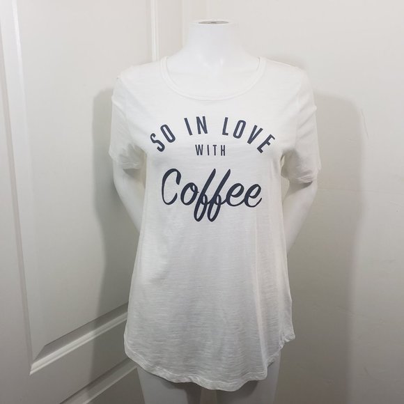 Old Navy Tops - Old Navy small white fitted soft graphic tshirt